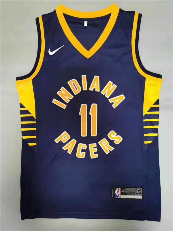 Men Indiana Pacers 11 Sabonis Blue 2021 Game Nike NBA Jerseys